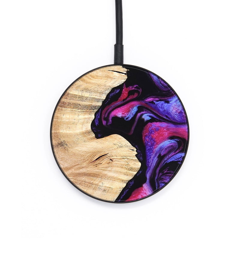Circle Wood Wireless Charger - Alisson (Purple, 825370)