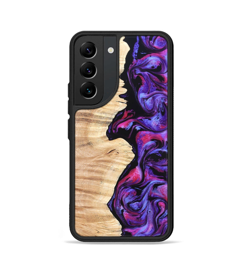 Galaxy S22 Wood Phone Case - Alisson (Purple, 825370)