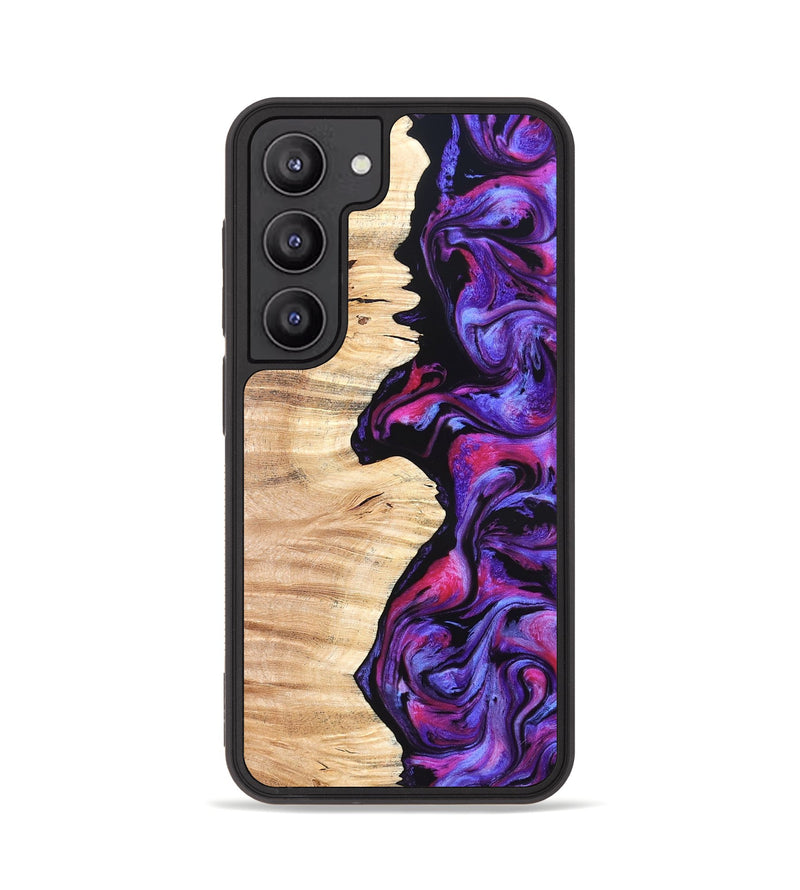 Galaxy S23 Wood Phone Case - Alisson (Purple, 825370)
