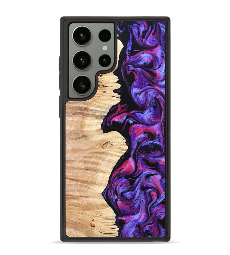 Galaxy S23 Ultra Wood Phone Case - Alisson (Purple, 825370)