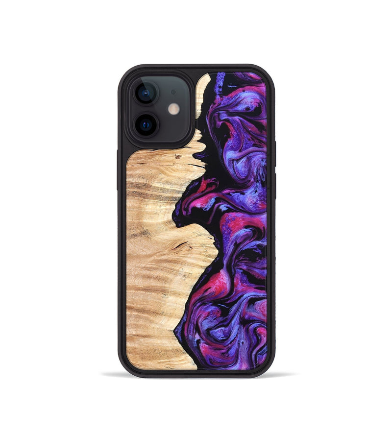 iPhone 12 mini Wood Phone Case - Alisson (Purple, 825370)