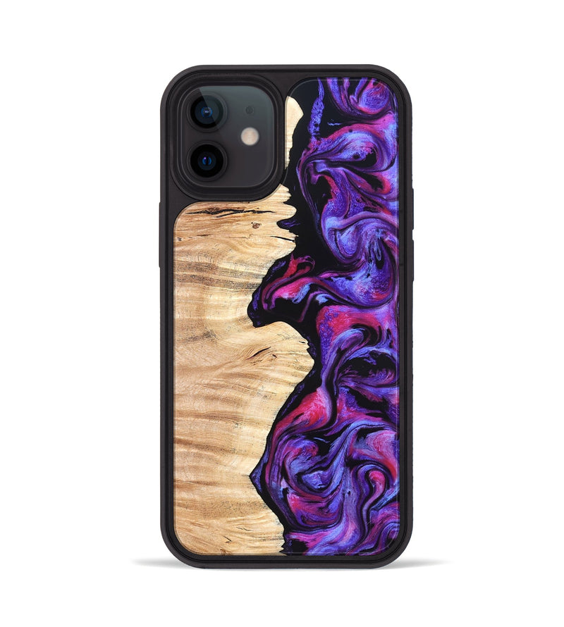 iPhone 12 Wood Phone Case - Alisson (Purple, 825370)