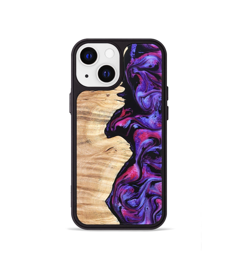 iPhone 13 mini Wood Phone Case - Alisson (Purple, 825370)