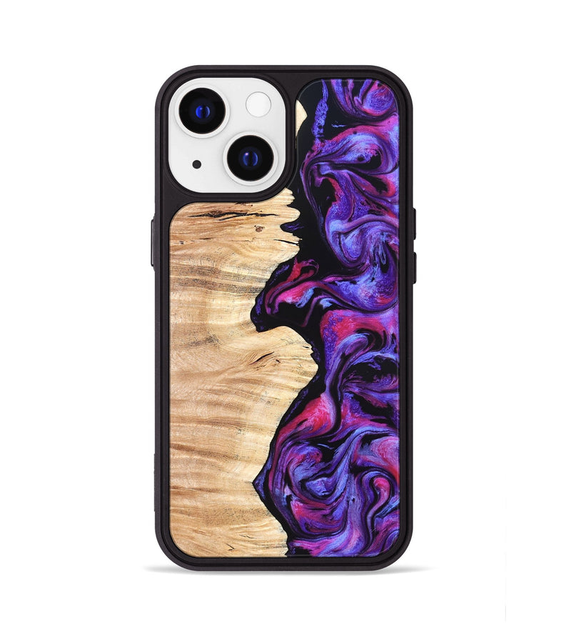 iPhone 13 Wood Phone Case - Alisson (Purple, 825370)