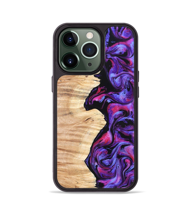 iPhone 13 Pro Wood Phone Case - Alisson (Purple, 825370)