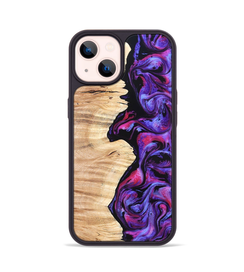 iPhone 14 Wood Phone Case - Alisson (Purple, 825370)