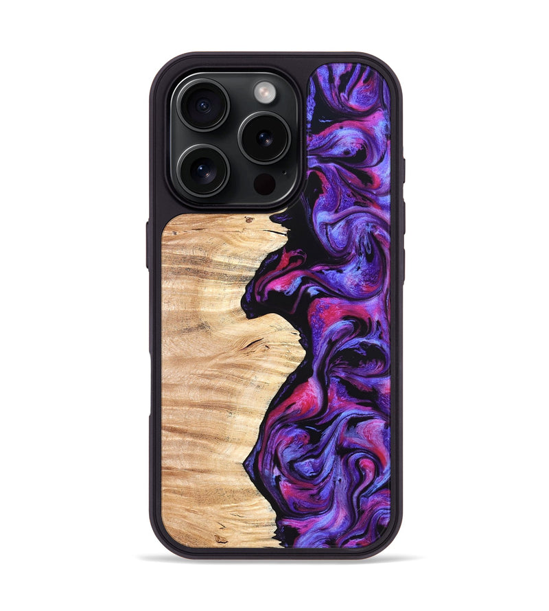 iPhone 16 Pro Wood Phone Case - Alisson (Purple, 825370)