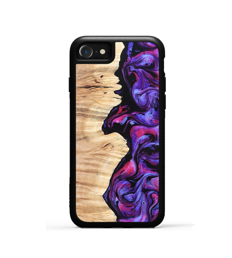 iPhone SE Wood Phone Case - Alisson (Purple, 825370)