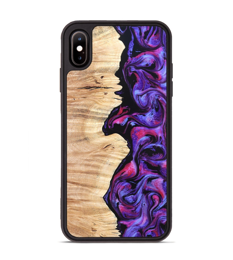 iPhone Xs Max Wood Phone Case - Alisson (Purple, 825370)