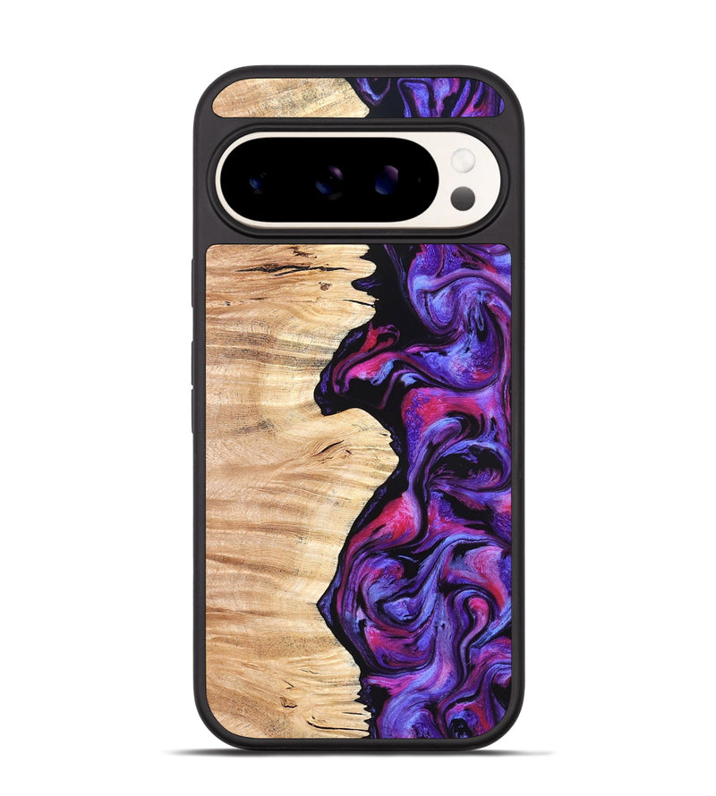 Pixel 9 Pro Wood Phone Case - Alisson (Purple, 825370)