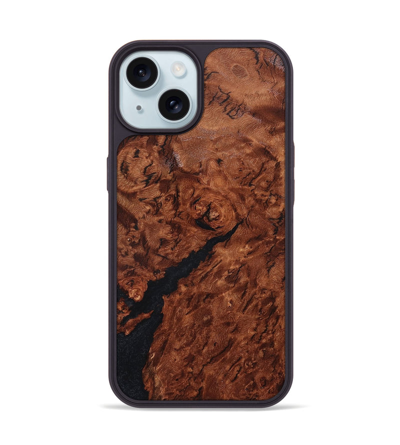 iPhone 15 Wood Phone Case - Rashida (Wood Burl, 825373)