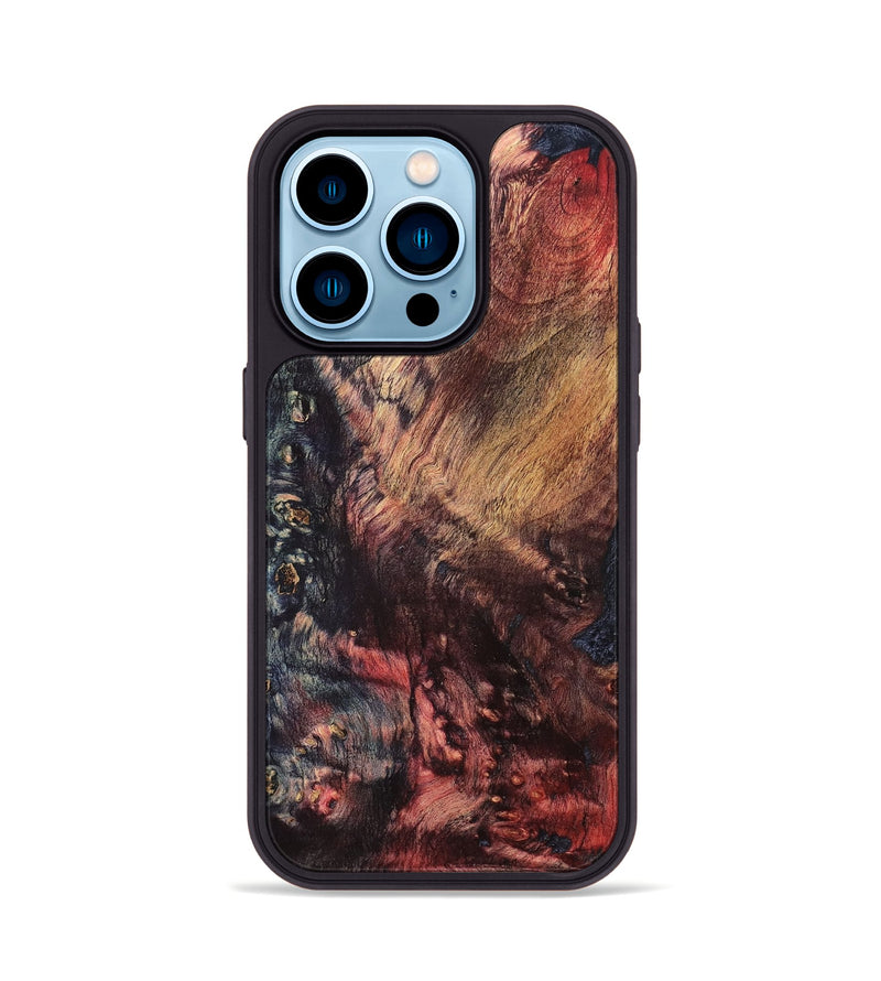 iPhone 14 Pro Wood Phone Case - Alecia (Wood Burl, 825375)