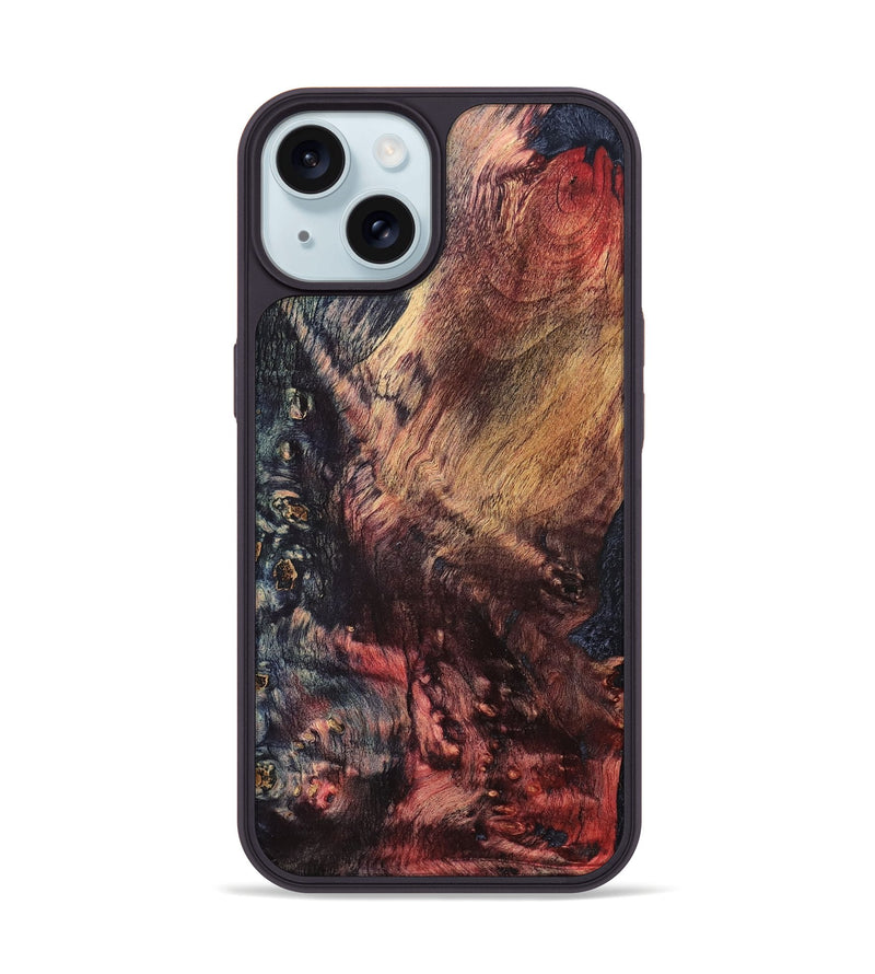 iPhone 15 Wood Phone Case - Alecia (Wood Burl, 825375)