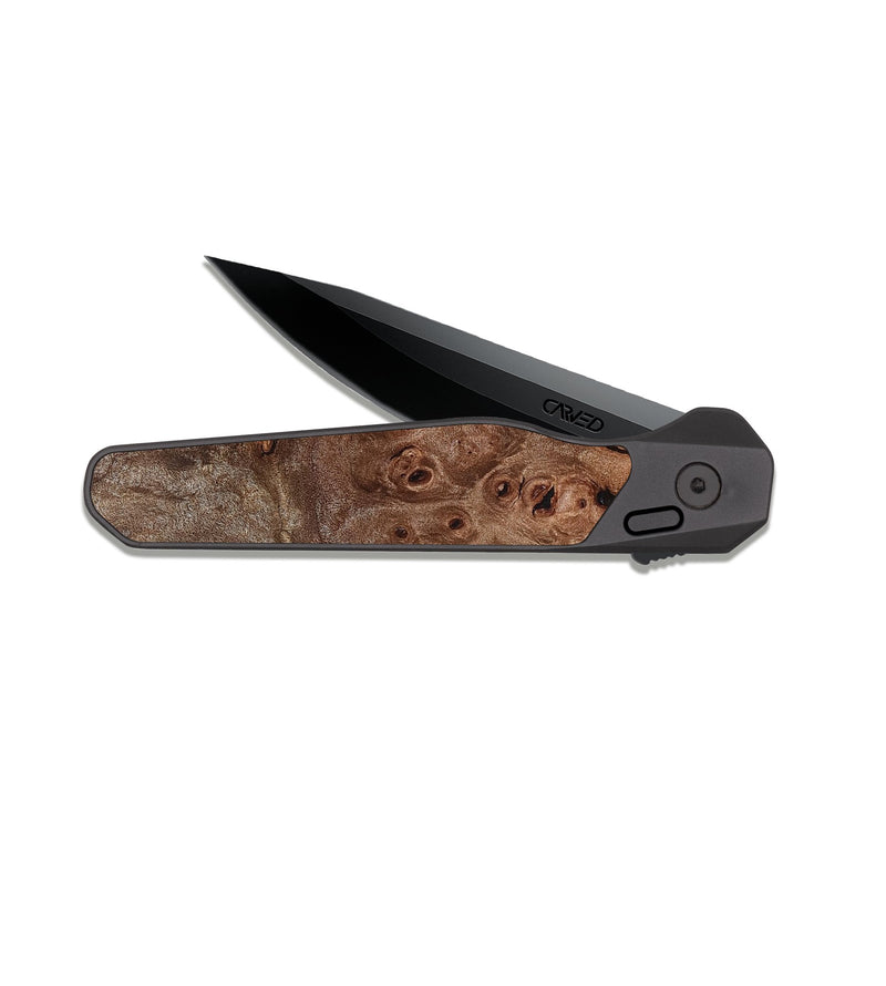 EDC Dark Slate Wood Pocket Knife - Osman (Wood Burl, 825378)