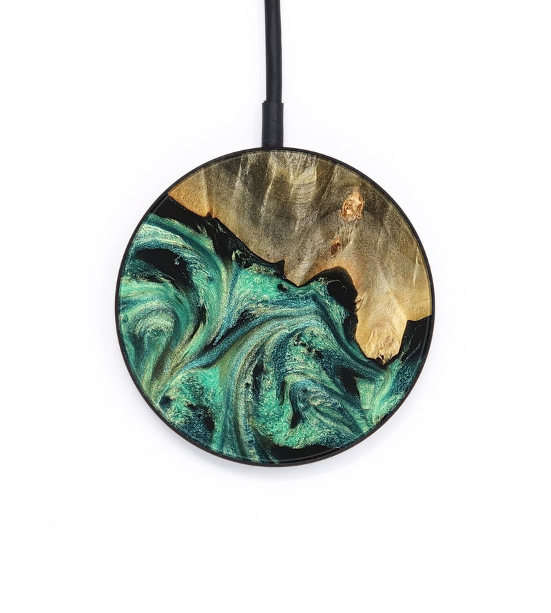 Circle Wood Wireless Charger - Kale (Green, 825379)