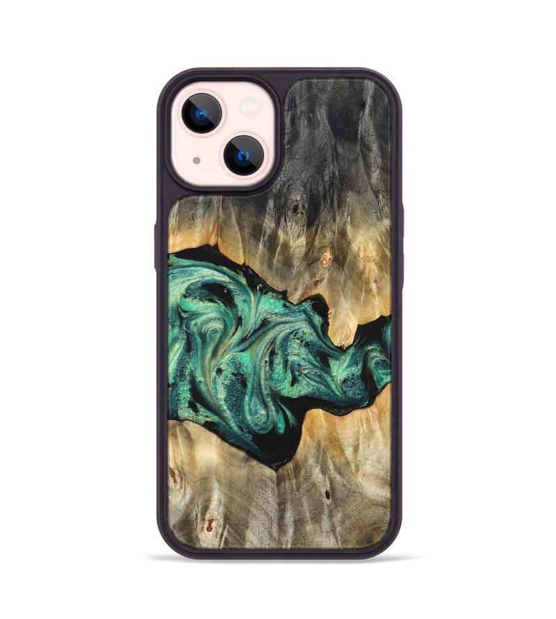 iPhone 14 Wood Phone Case - Kale (Green, 825379)