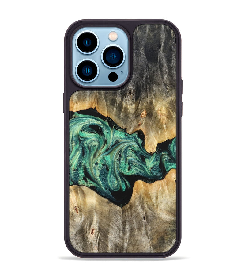 iPhone 14 Pro Max Wood Phone Case - Kale (Green, 825379)