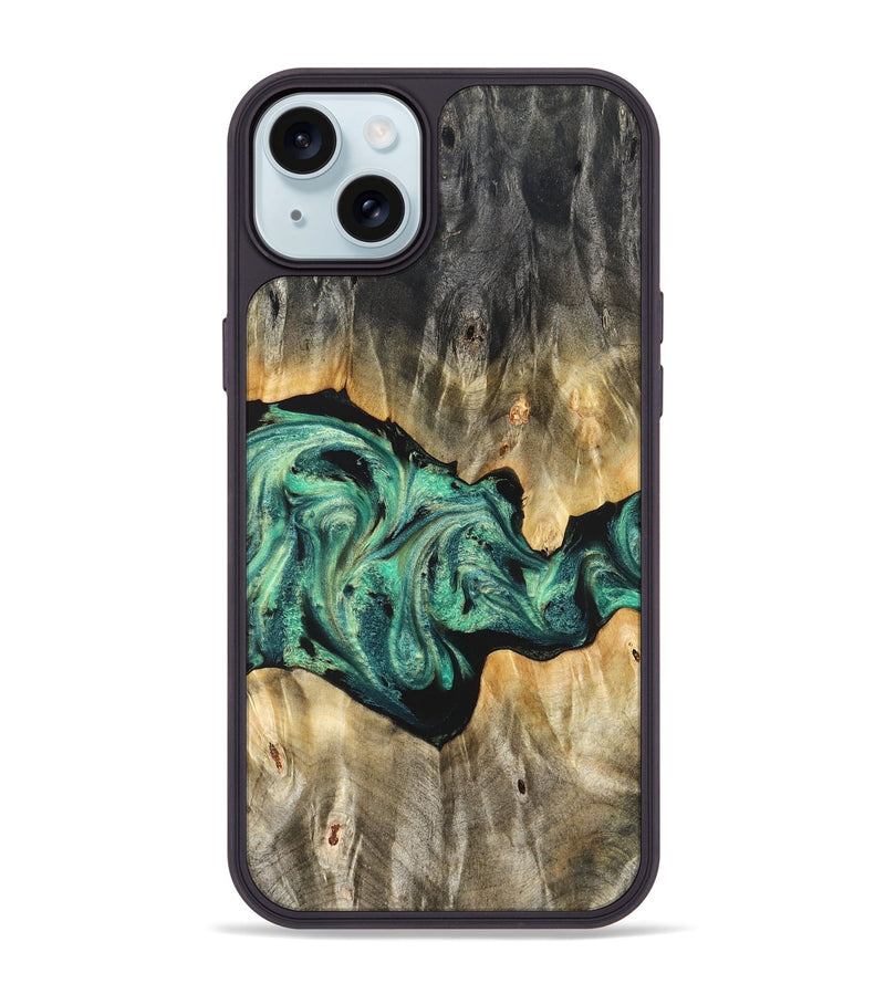 iPhone 15 Plus Wood Phone Case - Kale (Green, 825379)