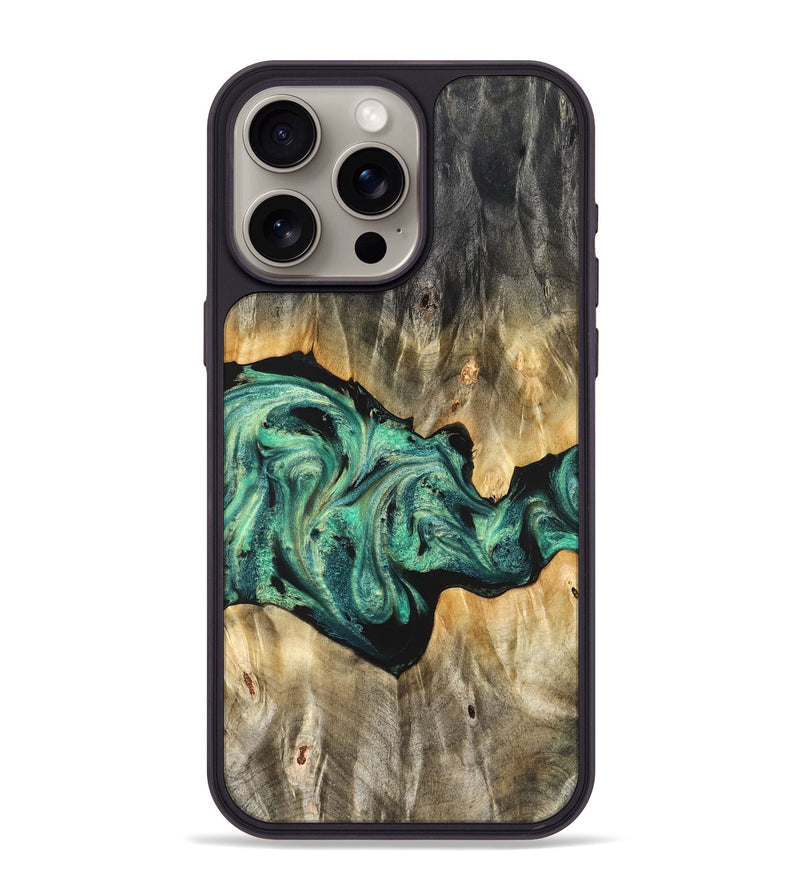 iPhone 15 Pro Max Wood Phone Case - Kale (Green, 825379)