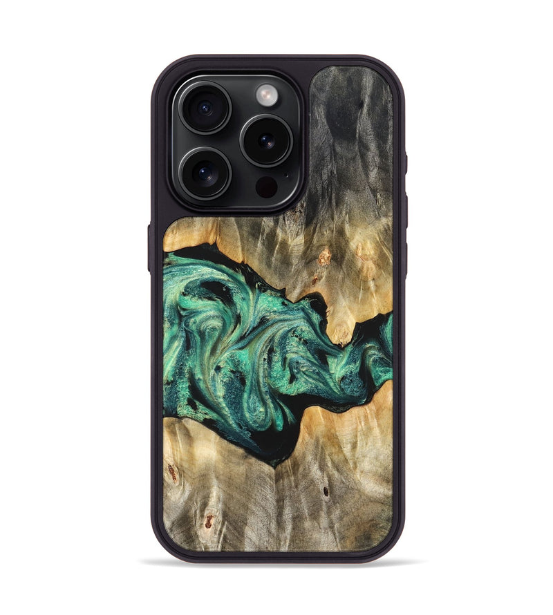 iPhone 15 Pro Wood Phone Case - Kale (Green, 825379)