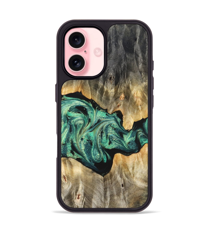 iPhone 16 Wood Phone Case - Kale (Green, 825379)