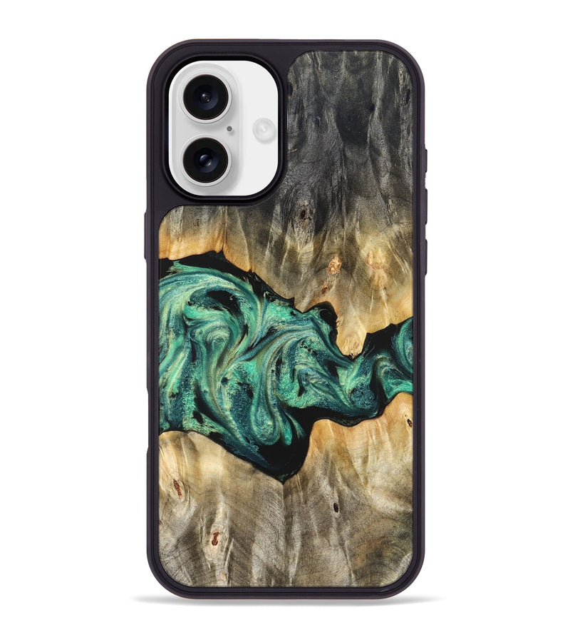 iPhone 16 Plus Wood Phone Case - Kale (Green, 825379)