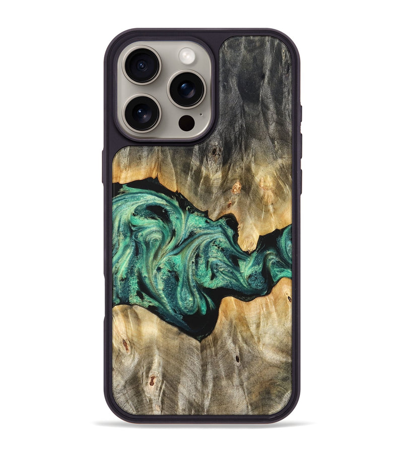 iPhone 16 Pro Max Wood Phone Case - Kale (Green, 825379)