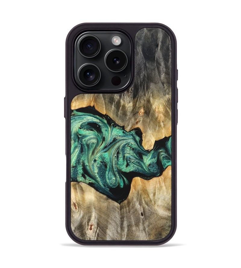 iPhone 16 Pro Wood Phone Case - Kale (Green, 825379)