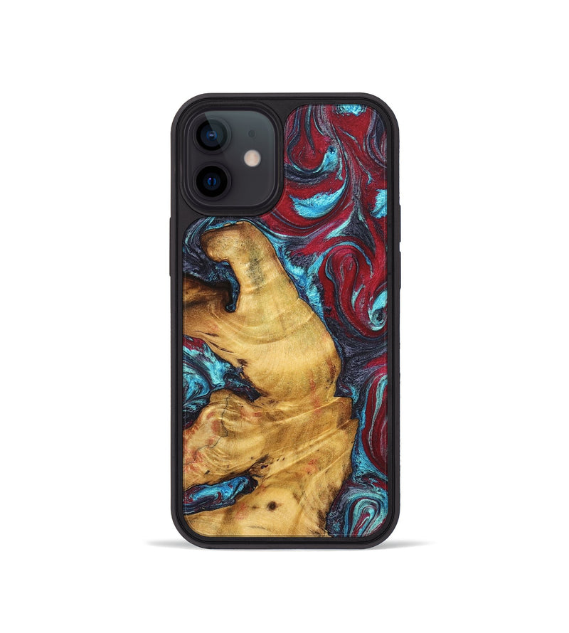 iPhone 12 mini Wood Phone Case - Tre (Red, 825381)