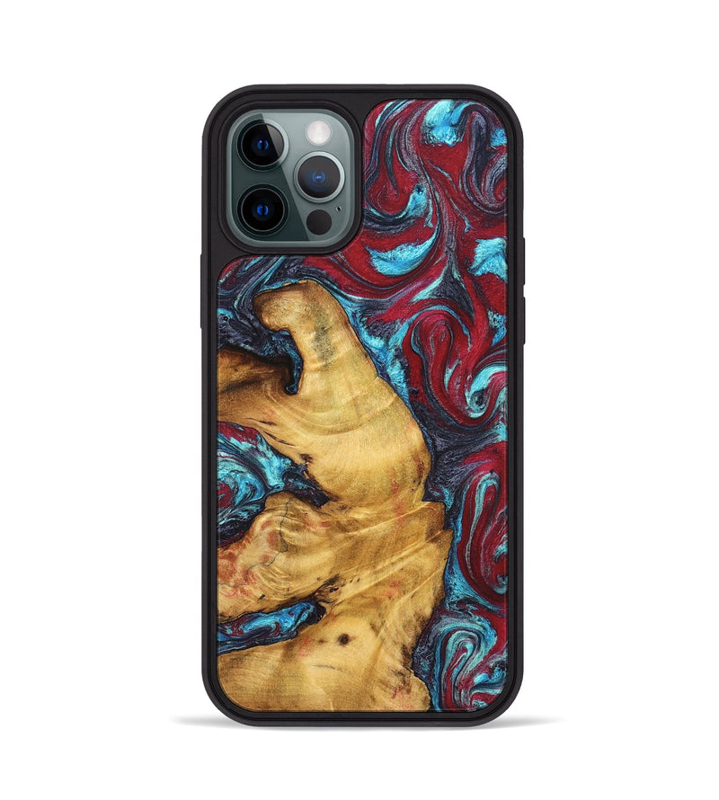 iPhone 12 Pro Wood Phone Case - Tre (Red, 825381)