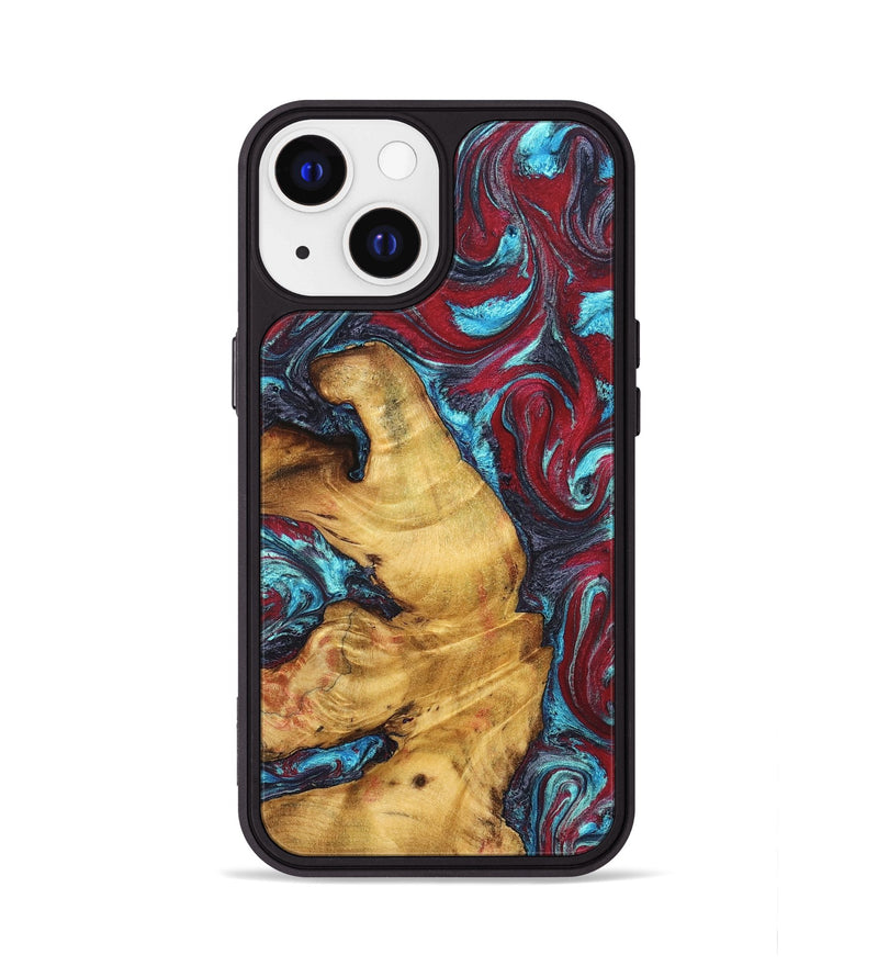 iPhone 13 Wood Phone Case - Tre (Red, 825381)