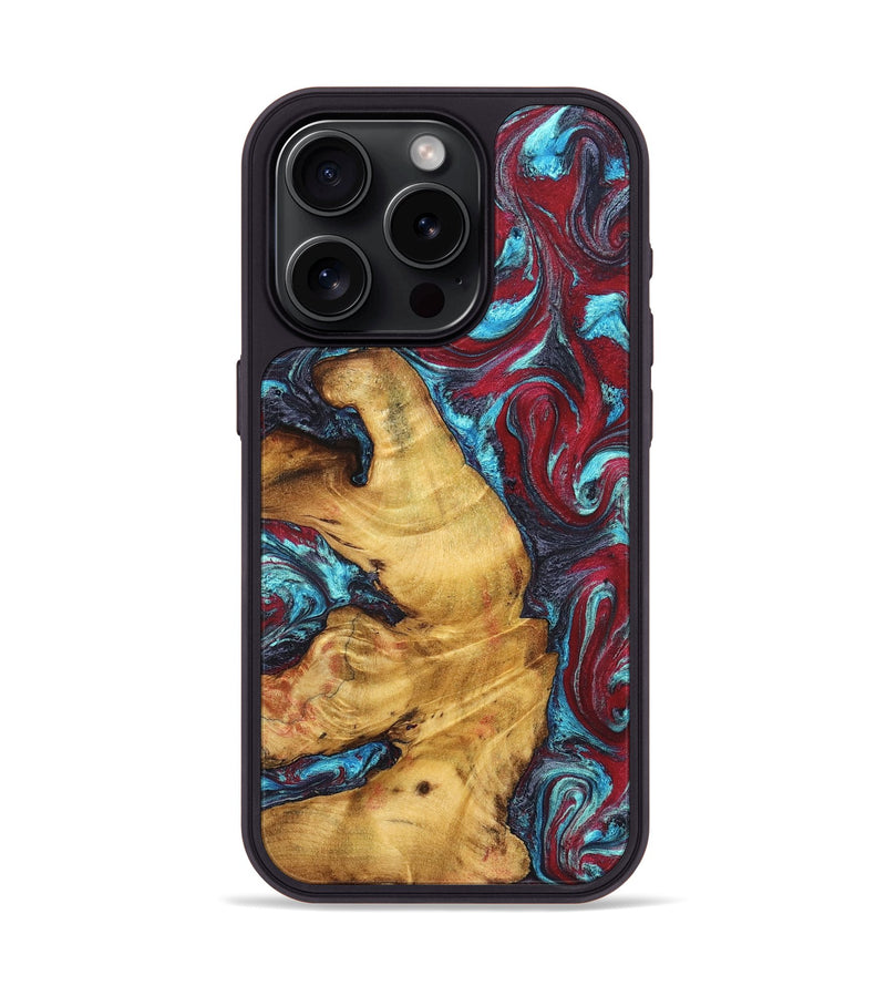 iPhone 15 Pro Wood Phone Case - Tre (Red, 825381)