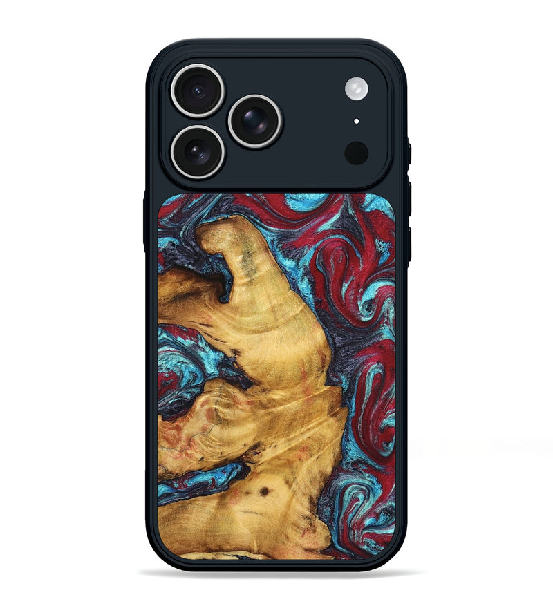 iPhone 17 Pro Max Wood Phone Case - Tre (Red, 825381)