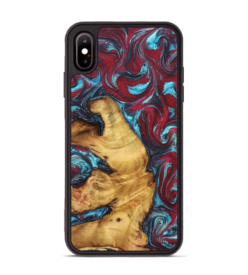 iPhone Xs Max Wood Phone Case - Tre (Red, 825381)