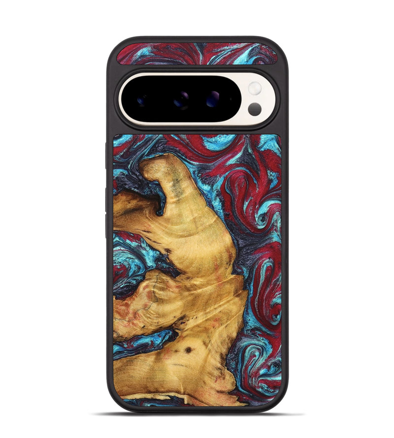 Pixel 9 Wood Phone Case - Tre (Red, 825381)