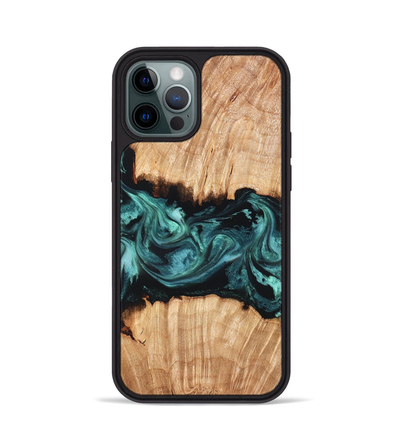 iPhone 12 Pro Wood Phone Case - Tiana (Green, 825531)