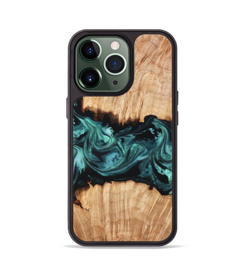 iPhone 13 Pro Wood Phone Case - Tiana (Green, 825531)