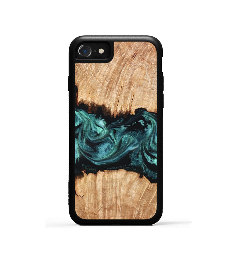 iPhone SE Wood Phone Case - Tiana (Green, 825531)