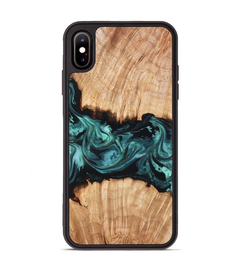 iPhone Xs Max Wood Phone Case - Tiana (Green, 825531)