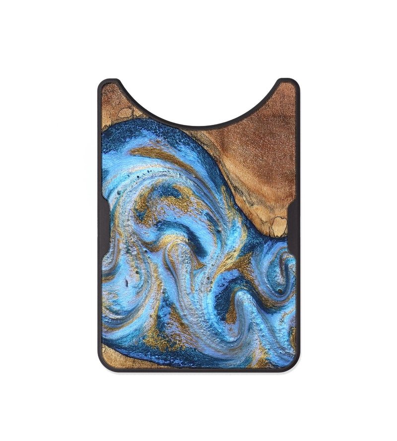 Alloy Wood Wallet - Mandy (Teal & Gold, 825548)