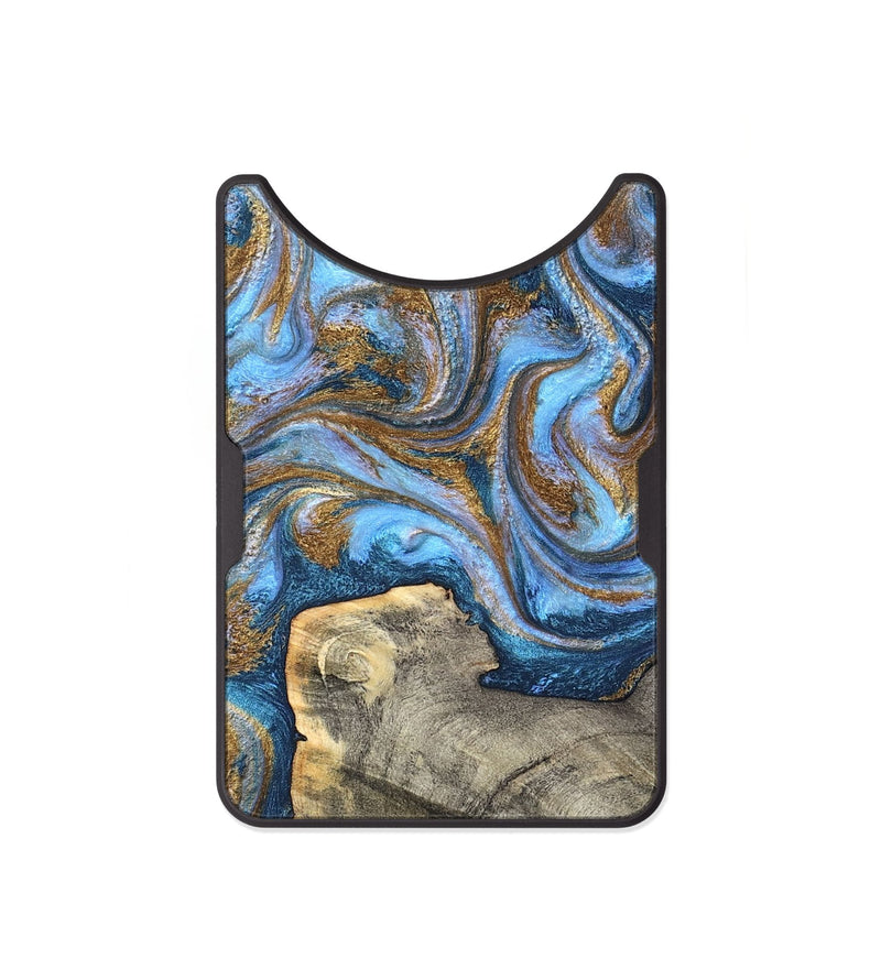 Alloy Wood Wallet - Augusta (Teal & Gold, 825552)