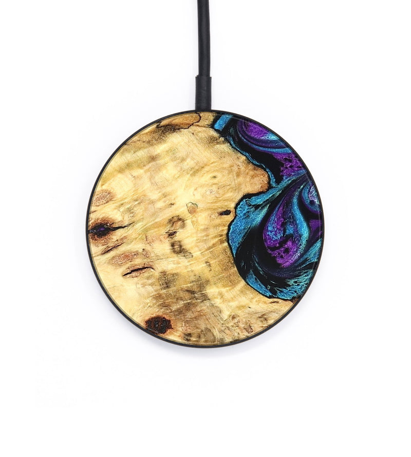 Circle Wood Wireless Charger - Kaitlyn (Purple, 825579)