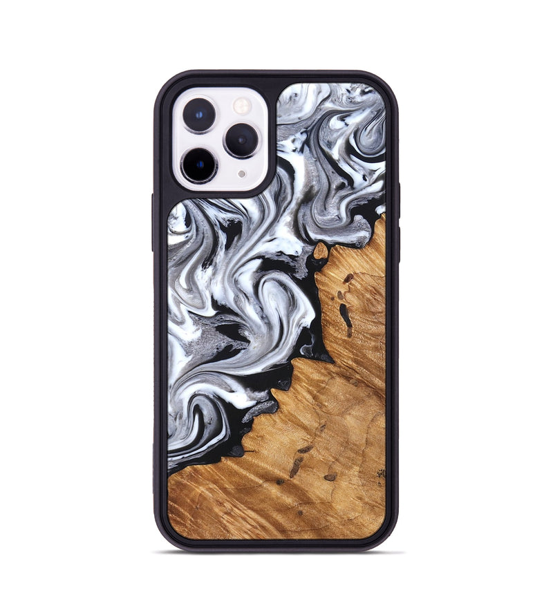 iPhone 11 Pro Wood Phone Case - Zayne (Black & White, 825588)