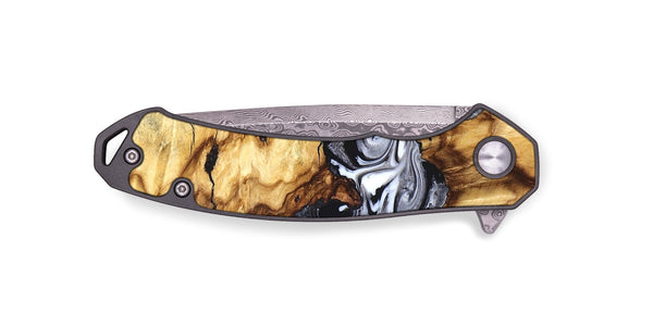 EDC Wood Pocket Knife - Phil (Black & White, 825589)