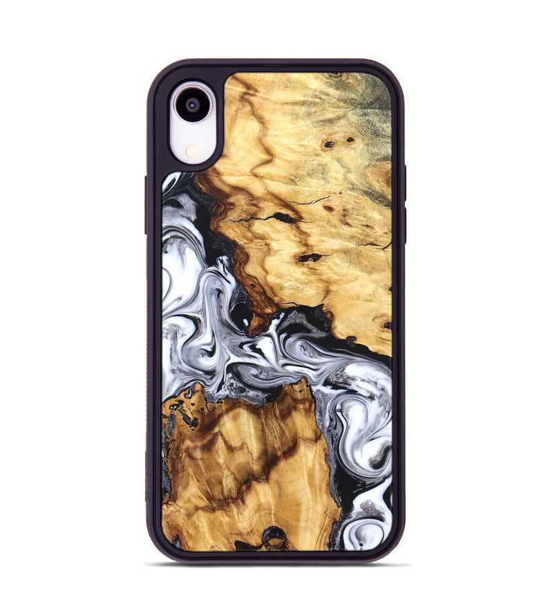 iPhone Xr Wood Phone Case - Phil (Black & White, 825589)