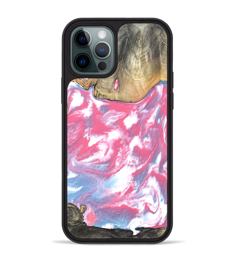 iPhone 12 Pro Max Wood Phone Case - Curley (Red, 825592)