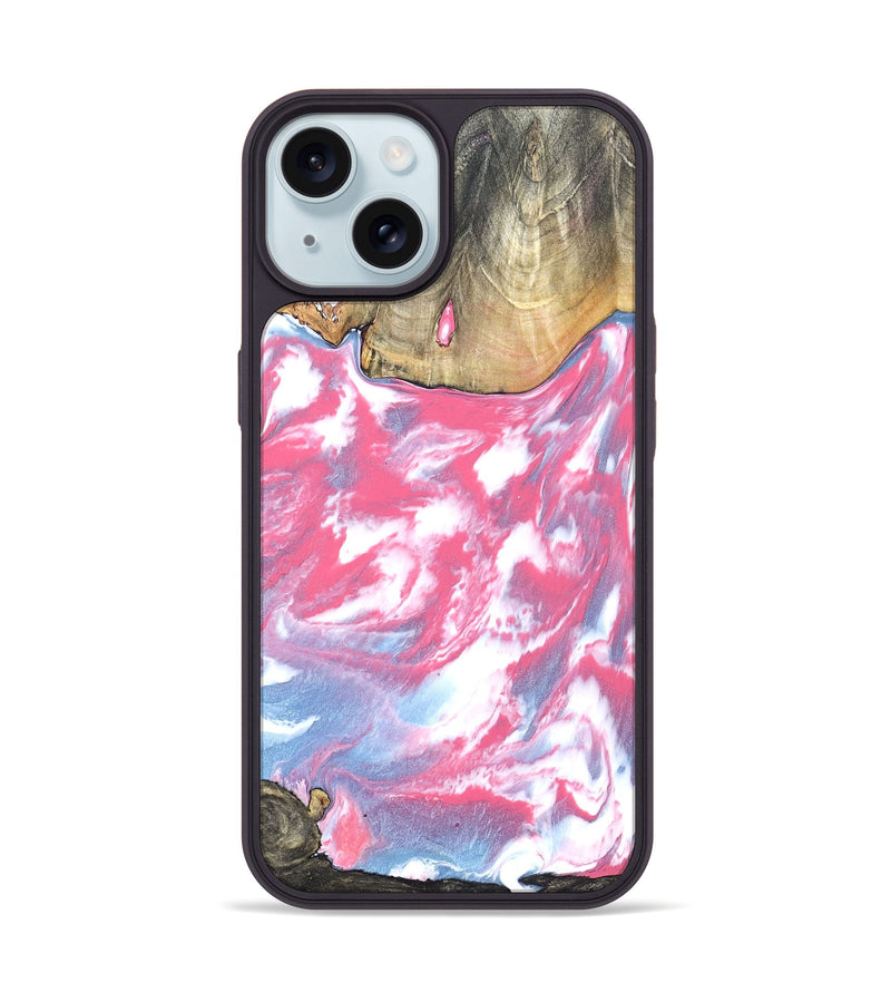 iPhone 15 Wood Phone Case - Curley (Red, 825592)