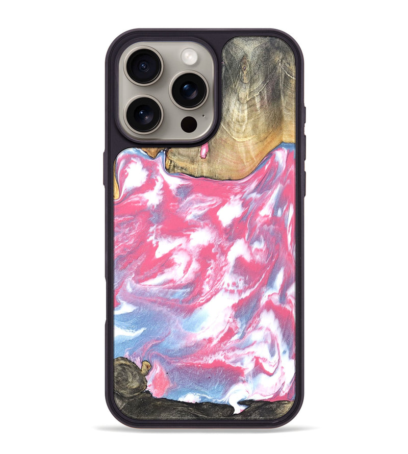 iPhone 16 Pro Max Wood Phone Case - Curley (Red, 825592)