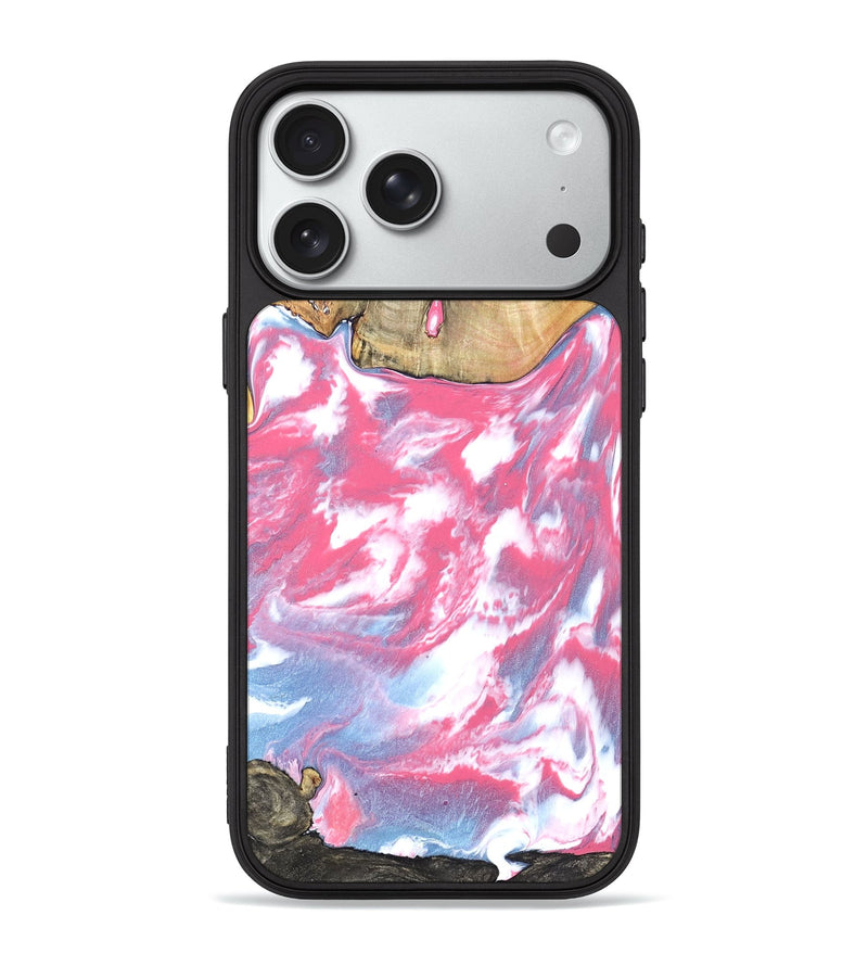 iPhone 18 Pro Max Wood Phone Case - Curley (Red, 825592)