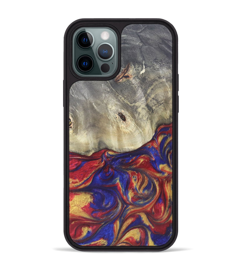iPhone 12 Pro Max Wood Phone Case - Zamir (Red, 825594)